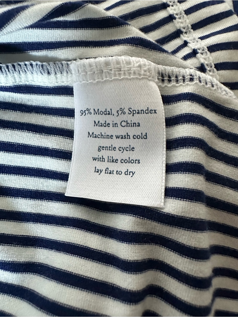 LAKE DreamModal Kimono Pajama Wrap Top Blue Depths Stripe Small - Picture 14 of 14